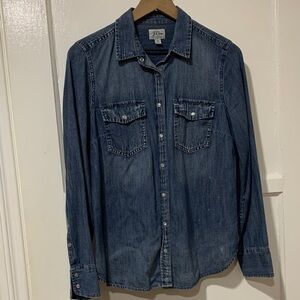 J. Crew Dark Blue Denim Shirt